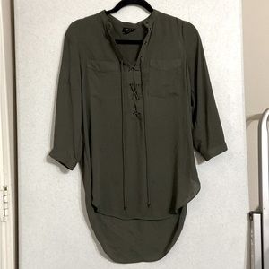A.N.A. Green Blouse SZ XS